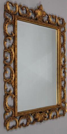 A George III style giltwood mirror