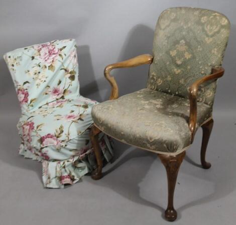 A George I style open armchair