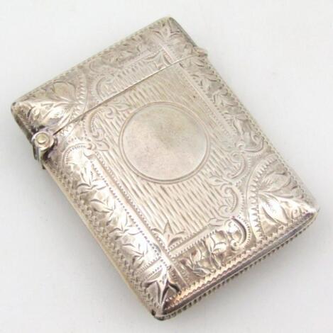 An Edwardian silver vesta case