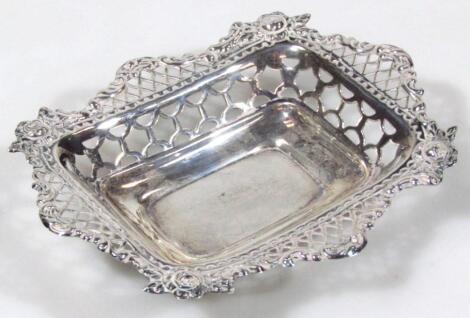 An Edwardian silver basket