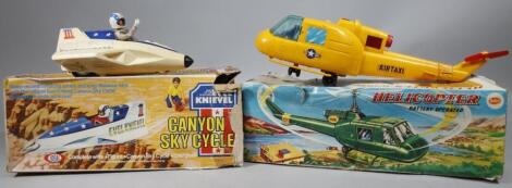 An Ideal toys Evil Knievel canyon spy cycle