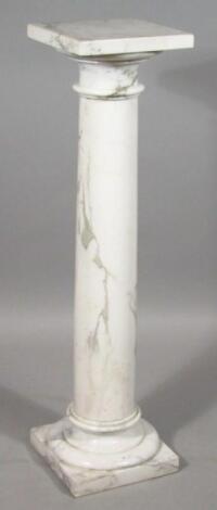 A modern marble finish marble column