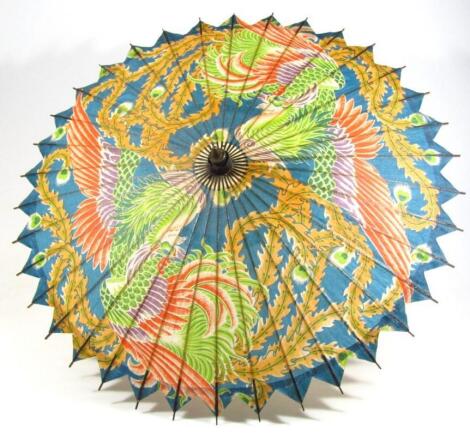 An early 20thC Chinese parasol