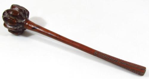 A 19thC Fijian Ula throwing club