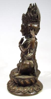 A Sino-Tibetan bronze late 18thC/early 19thC figure of Mahakala - 2