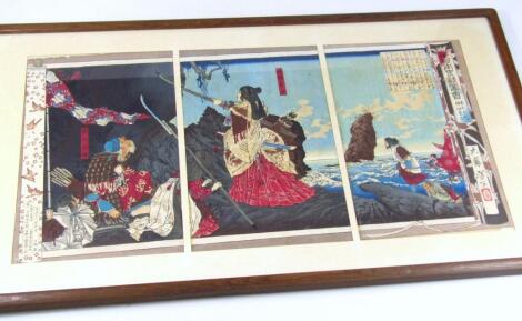 A 19thC Japanese School block print