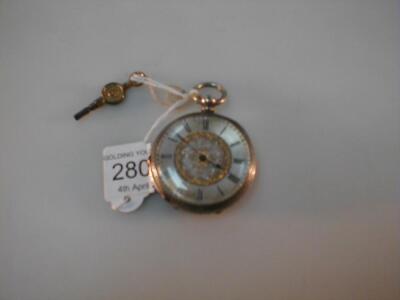 A Victorian white metal open face pocket watch