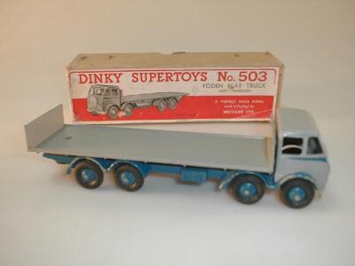 Dinky Supertoy, No 503 Foden flat truck with tailboard, boxed