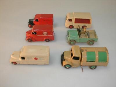 Six Dinky commerical vehicles