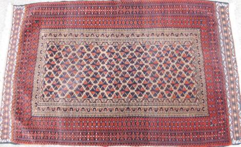 An early 20thC woven rug