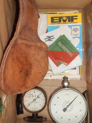 Railway interest. Leather wages pouch