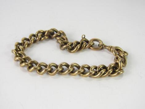 A 9ct gold curb link bracelet