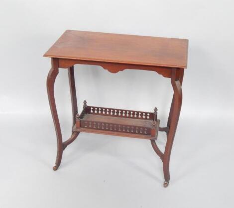 A late Victorian walnut occasional table