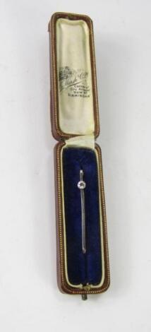 A diamond tie pin or bar brooch
