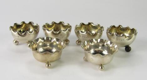 A set of four Victorian silver salts