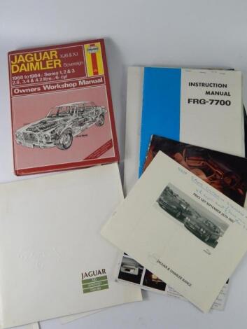 Jaguar brochures and pamphlets for XJ6 Sovereign