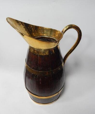 A Victorian coopered oak oversized jug