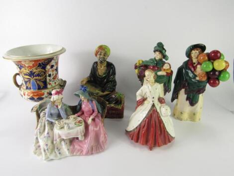 Five various Royal Doulton figures