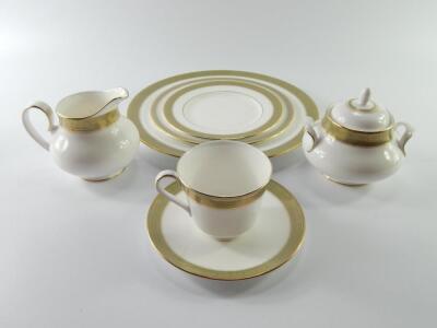 A Royal Doulton porcelain part dinner and tea service