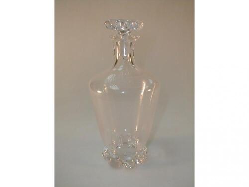 A Daum clear glass decanter