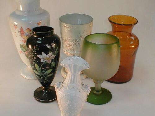 Six items of early 20thC glass