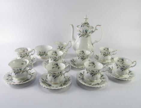 A Royal Albert porcelain part coffee service