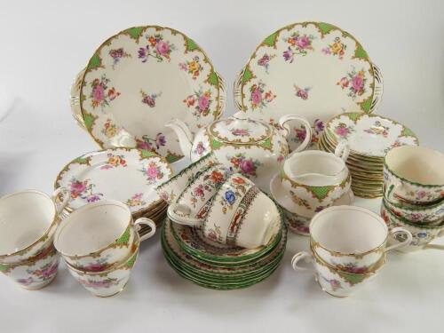 An Aynsley porcelain early 20thC part tea service