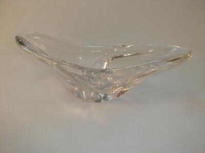 A Daum abstract clear glass bowl