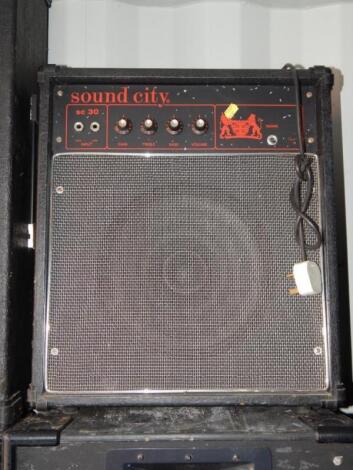 A Sound City SC30 guitar amplifier.