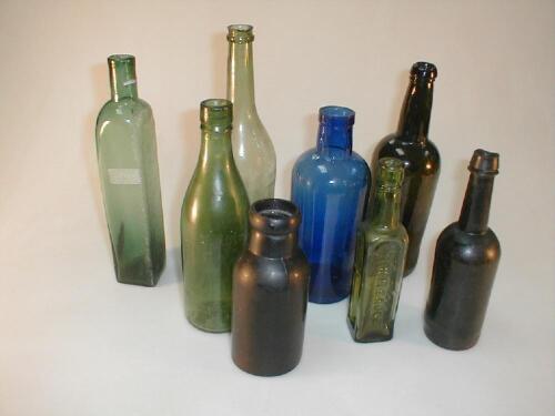 A collection of old bottles