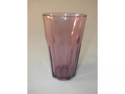 A Victorian amethyst glass beer glass