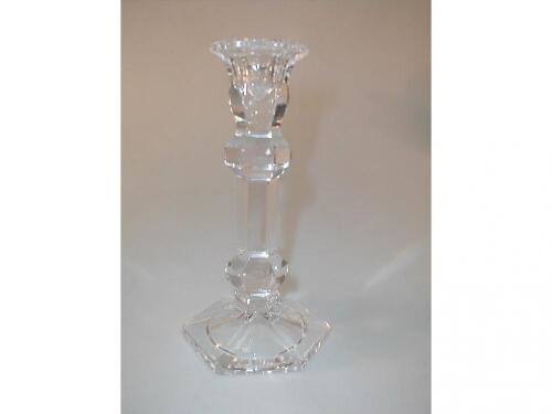 A glass candlestick.