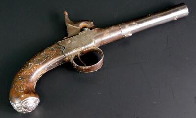 A late 18th/early 19thC percussion pistol