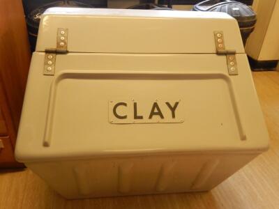 *A Wybone plastic clay bin or container.