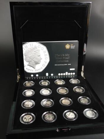The UK 50p silver proof collection