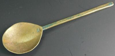 A late 16thC latten spoon