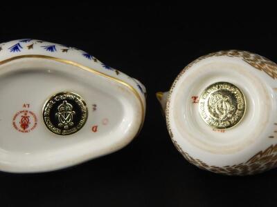 Two Royal Crown Derby porcelain paperweights - 2