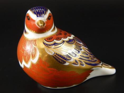 A Royal Crown Derby porcelain paperweight