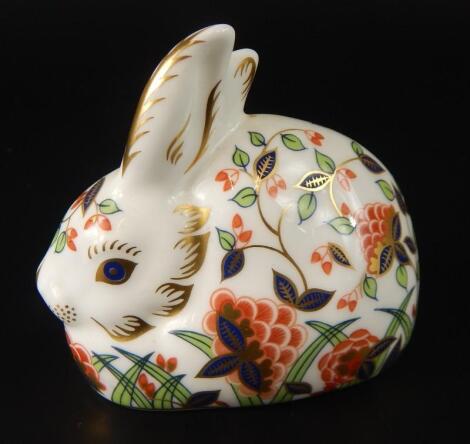 A Royal Crown Derby porcelain figure of Meadow Rabbit