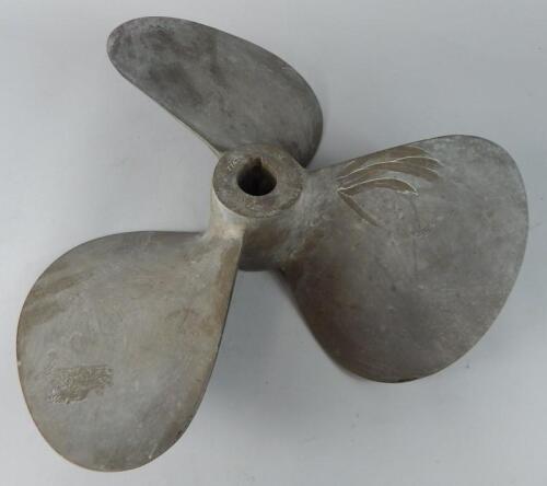 A brass ship's propeller