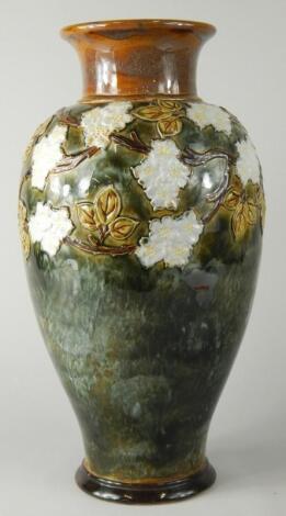 An early 20thC Royal Doulton stoneware vase