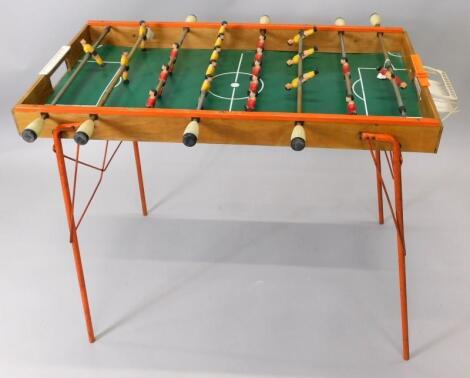 A table football or foosball game