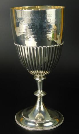 A late Victorian silver cup