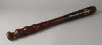 An Edwardian wooden truncheon