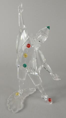 A Swarovski crystal figure of Pierrot