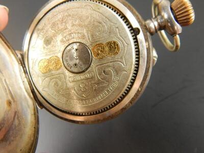 A silver Hebdomas patent pocket watch - 2