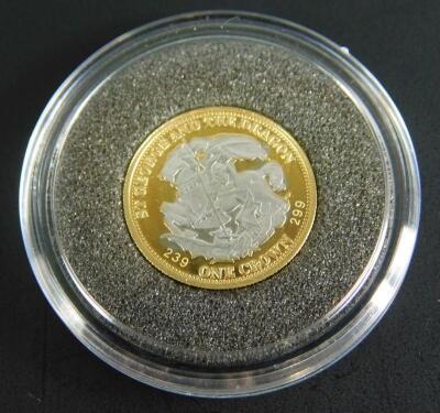 A St George & The Dragon 22ct gold one crown coin