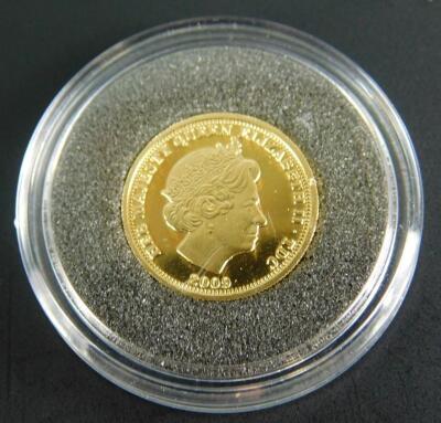 A St George & The Dragon 22ct gold one crown coin - 2