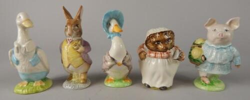 Five Beswick Beatrix Potter figures