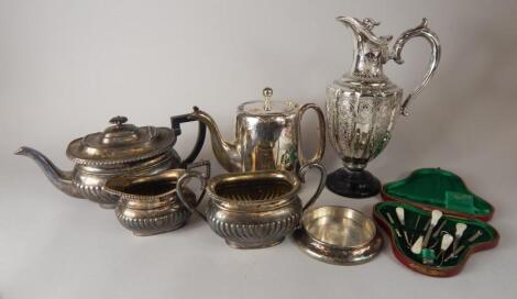 A collection of silver plate